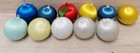 11 mixed satin glitter finished vintage hanging christmas baubles bundle job lot
