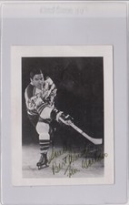 Tim Horton Double Autographed Signed Type 1 Original Team-Issued Rangers Photo 