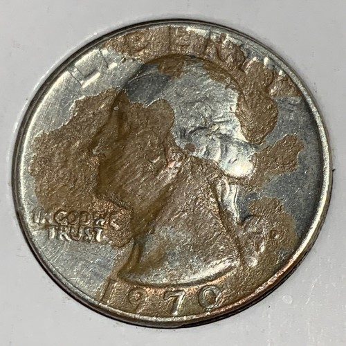 1970 D Washington Quarter Mint Error Defective Planchet - Picture 4 of 11