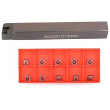 SCACR1212H06 Boring Bar Holder+10Pcs CCMT060204 CNC Inserts Lathe Turning Tool