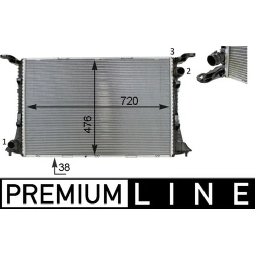 CR 82 000P MAHLE RADIATOR, ENGINE COOLING FOR AUDI