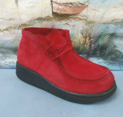 womens red lace up boots