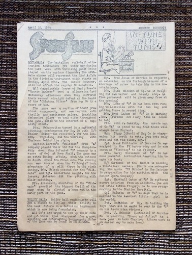 2 LOT SCARCE VINTAGE 1944 Armored Doughboy No 14 & 16: North Camp Polk, 52nd AIB - Picture 3 of 3