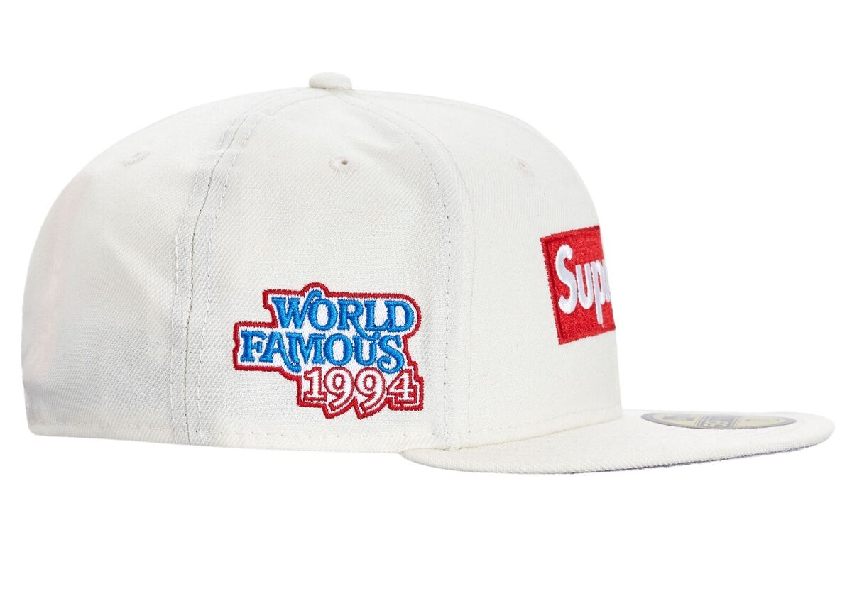 SUPREME World Famous Box Logo New Era Cap White 7 1/2 FW20 | eBay