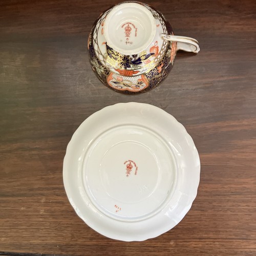 ANTIQUE RARE ROYAL CROWN DERBY CUP & SAUCER #9022 c. 1913. MATCHING SET RARE! - Picture 8 of 23