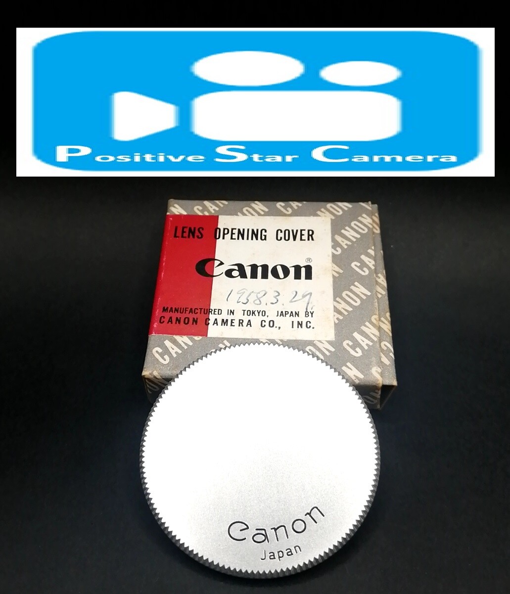 🎦VIDEO👀[Unused] Canon Metal body Lens Cap Silver Leica Screw L39 From JAPAN