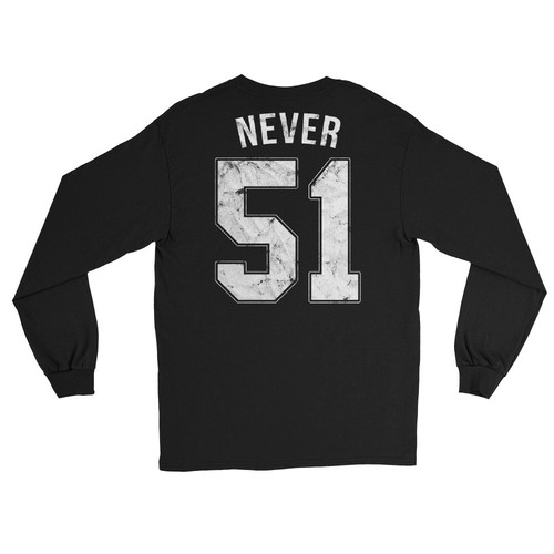 Canada Elbows Up Never 51 Long Sleeve T-Shirt, Canadian Pride Tee, Back Print - Picture 6 of 14