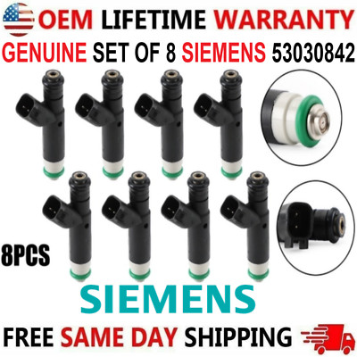 GENUINE SIEMENS x8 Fuel Injectors For 1999-2000 Dodge & Jeep 4.7L V8 #53030842