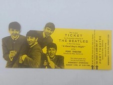 Amazing The Beatles Original Concert Ticket Hard Days Night 1964 Corona Del Mar