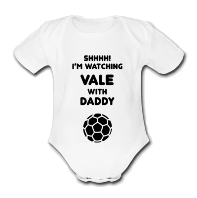 PSYCHOBABY PORT @ vale Babygrow Baby vest grow gift watching with daddy etc football