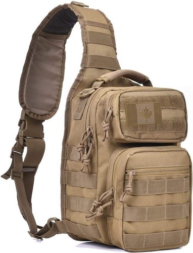 Weather-Resistant Tactical Sling Bag - Adjustable Daypack for Hiking and Fishing - Bild 3 von 9