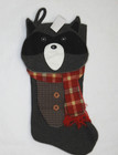 New Christmas 20" Stocking Felt Racoon Emblished