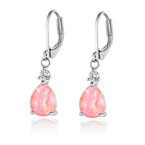 Träne Opal Stein hängen Ohrringe - Träne tropfenbeschichtet Zirkonia Ohrring 1 Paar - Bild 22 von 25
