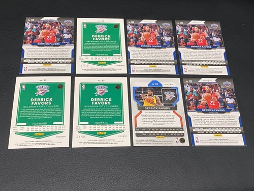 2021-22 Derrick Favors Gold Disco Prizm /10 Donruss Optic SP #33 Thunder - Picture 2 of 20