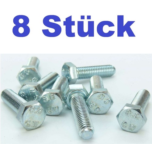 8 Stück M8 x 30 Sechskantschrauben Maschinenschrauben M8x30 DIN 933 Vollgewinde - Picture 1 of 4