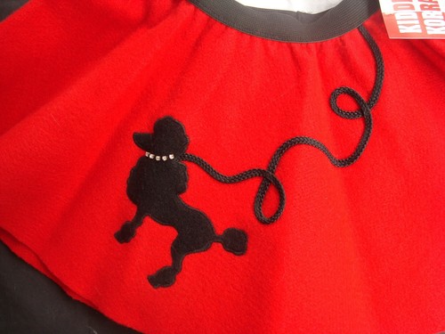 2 pc POODLE Skirt Set Size L (4) Kiddie Korral RED Felt Black Poodle NWT USA - Picture 7 of 7