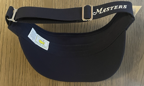 Visera de golf Masters Tech bordada azul marino aguja americana 2025 nueva con etiqueta - Imagen 2 de 2