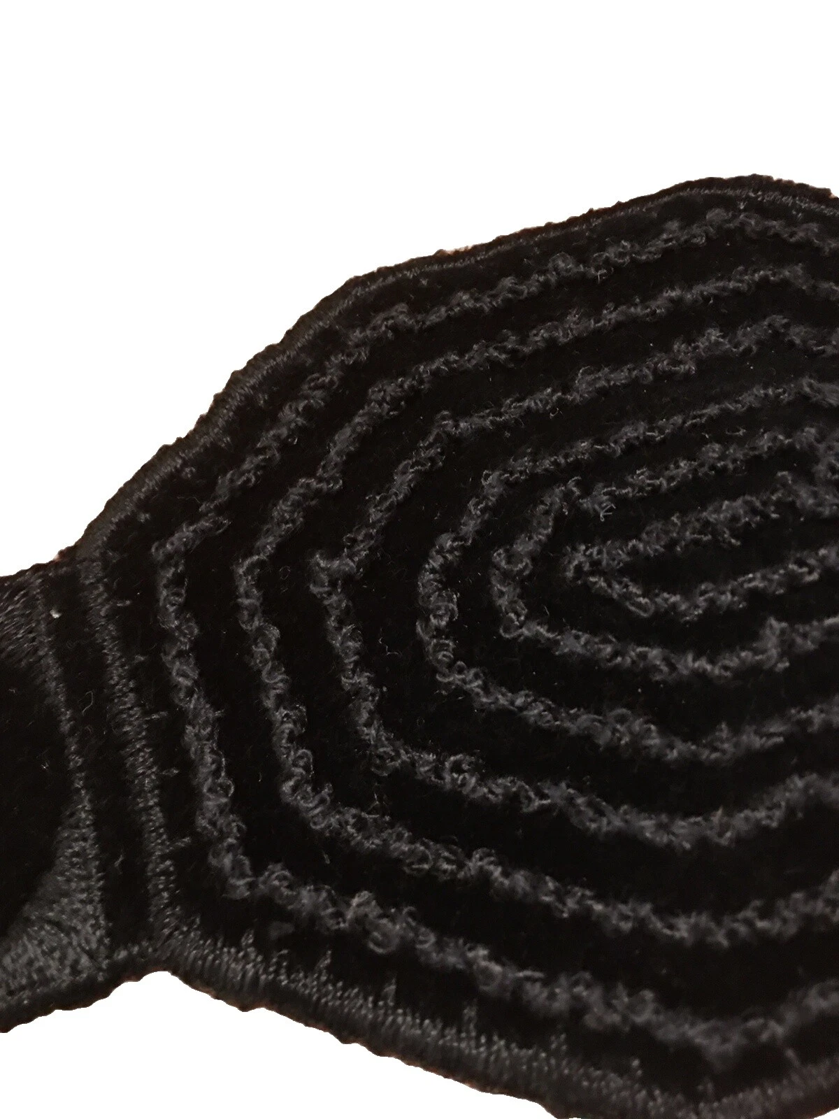 Terciopelo negro bordado Ribetes para Costura