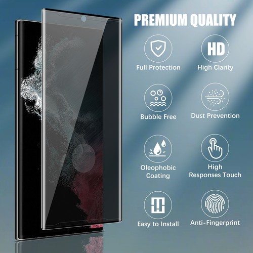 For Samsung Galaxy S25/S24/S23/S22 Ultra Privacy Tempered Glass Screen Protector - Picture 3 of 14