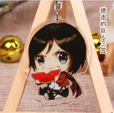New Anime Attack on Titan Mikasa·Ackerman Acrylic Key Ring Pendant Keychain Gift