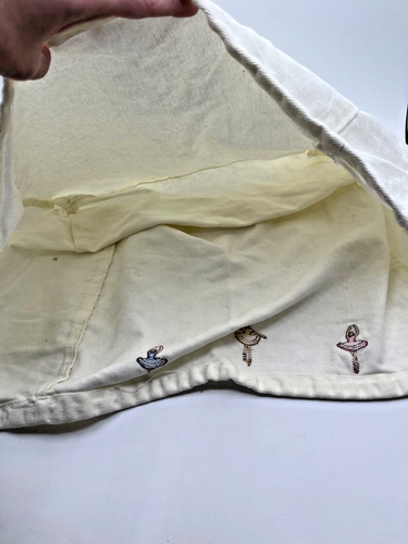 Vintage Embroidered Ballerina Dancer Toaster Cover Fabric Kitchen Boho! - Picture 4 of 4