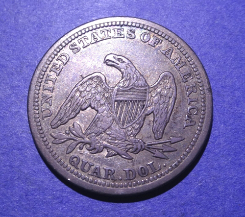 1857 Sitzende Freiheit Viertel Ch. XF PREISSTURZ - Bild 2 von 2