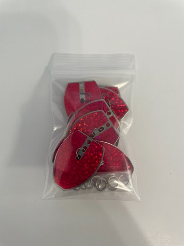 10 Fishing Lure Swim Jig Blades w\Waterproof Decals. Split Rings Included! - Picture 85 of 89