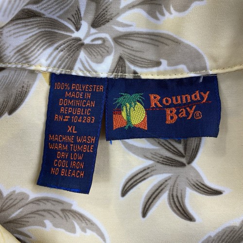 Roundy Bay Hawaiian Shirt Men Size XL Tropical Button Down Collared Short Sleeve - Picture 3 of 5