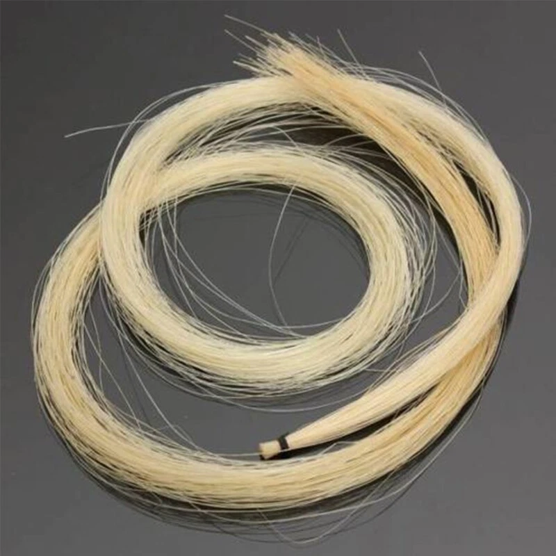 1pc 79cm Natural White Horse Hair Erhu Bow Hairs Musical Instrument Parts - Image 2 of 4