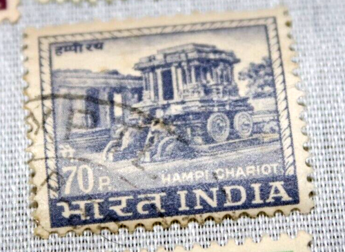 Francobolli India 1950 - 1970 : lotto di 10 francobolli usati - Foto 7 di 12