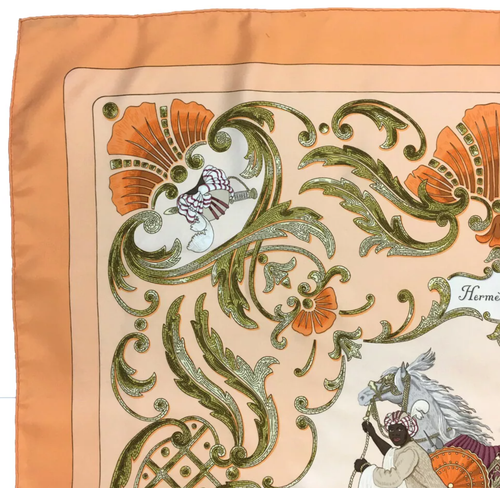 New HERMES "Cheval Turc" 100% Silk Scarf 34" 90 cm France - Picture 2 of 8