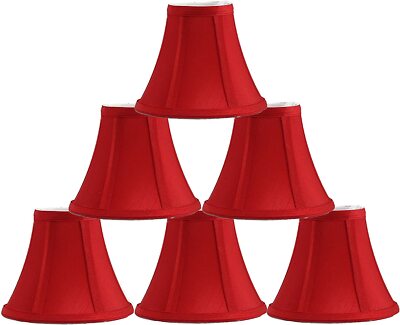 Chandelier Mini Lamp Shades Set Of 2 6 9 Soft Bell 3 X 5 Red Chandelier Mini Lamp Shades Set Of 2 6, Red Chandelier Lamp Shades Set Of 6
