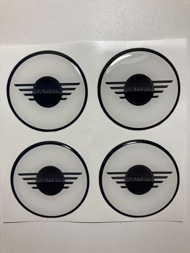 4x MINI Cooper stickers for wheel hub caps self-adhesive emblems for rims - Picture 4 of 6