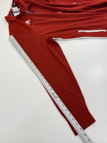 Chaqueta de Pista Adidas Utility Climalite Roja Blanca Cremallera Para Hombre XL NUEVA CON ETIQUETAS - Imagen 5 de 12