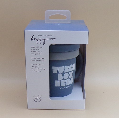 Boîte à jus Hero Happy Sippy Cup 5,3"Tx5,6"W neuve Bella Tunno