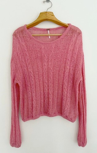 FREE PEOPLE Damen Angel Pointe Alpaka/Wollmischung Pullover Gr. S rosa Oversized - Bild 2 von 7