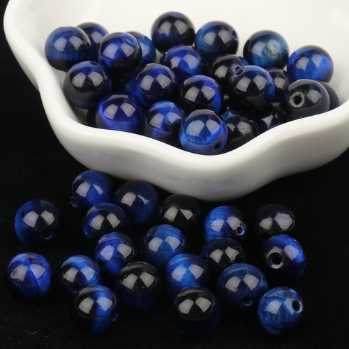 Blue Stone Beads - 4mm-12mm Round Spacer Bead Bracelet Charms DIY Jewelry Making - Picture 3 of 24