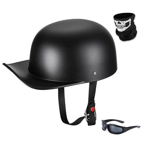 Open Face Motorcycle Half Helmet Retro Baseball Cap Scooter Moped Jet helmet DOT - Picture 7 of 13