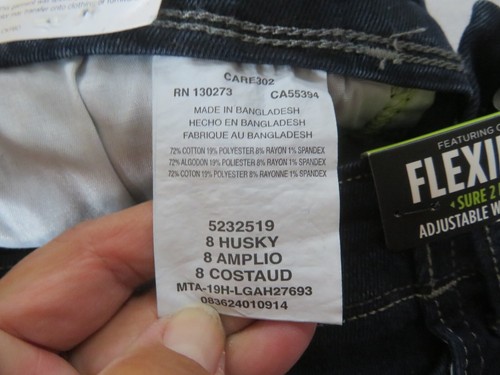 Lee Performance Series Boys 8 Husky Comfort Slim Fit Slim Leg Adj Waist NWT - Picture 7 of 15