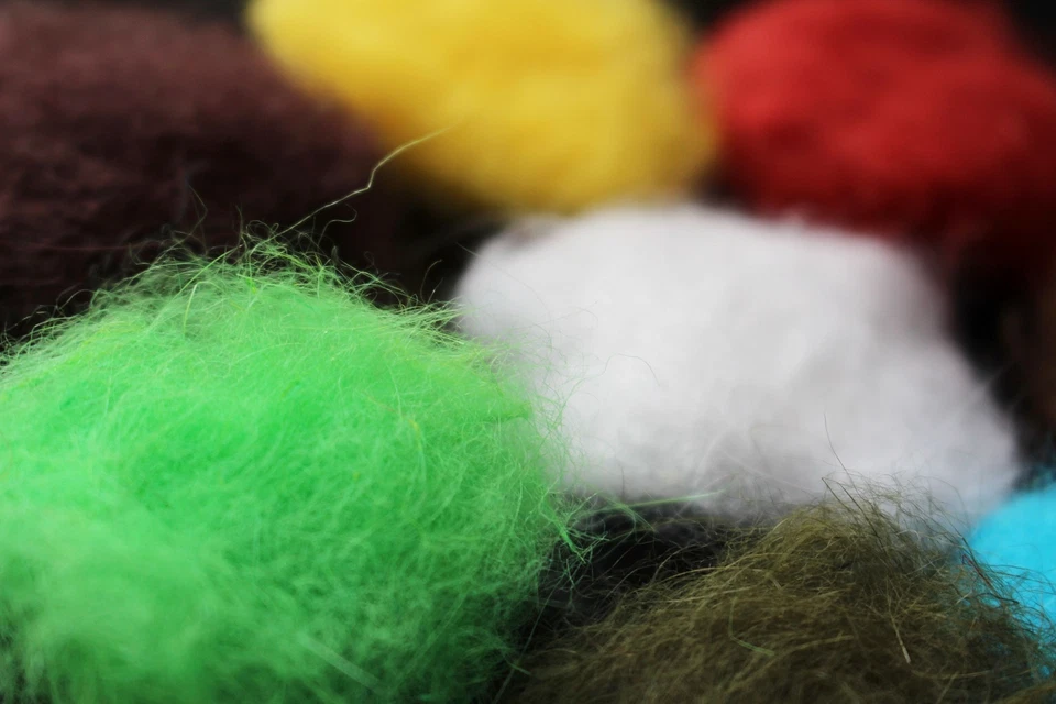 8 paquetes de material para atar moscas dub conejo doblaje fibra de cabello suave ninfa mosca húmeda Foto 4 de 4