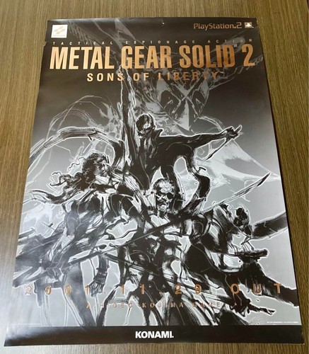 Metal Gear Solid 2 Sons of Liberty Playstation 2 Official Promo Japan B2 Poster - Bild 1 von 5