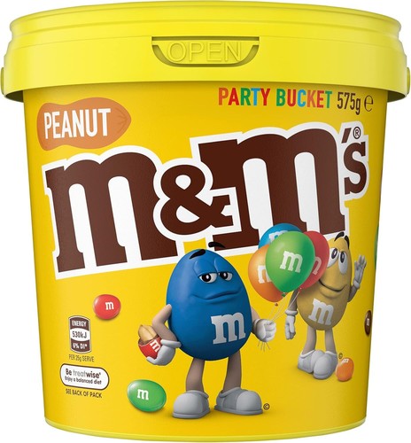 M&M's Peanut Chocolate Party Size Bucket (575g) | FAST AND FREE SHIPPING NEW AU - Picture 2 of 12
