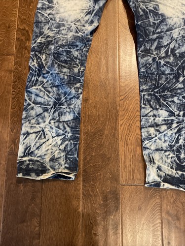Jeans Cult Blu Uomo 36 Misura 36X33 Denim Gamba Dritta Cerniere Anticato CB7 - Foto 17 di 21