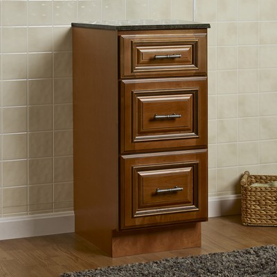 Jsi Kingston Bathroom Vanity Cabinet Base Maple 3 Drawers 15 W 21