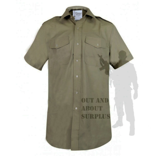 Genuine British Army No2 FAD Dress Uniform Shirt Short Sleeve Fawn Light Brown Genuine British Army No2 FAD Dress Uniform Shirt Short Sleeve Fawn Light Brown
