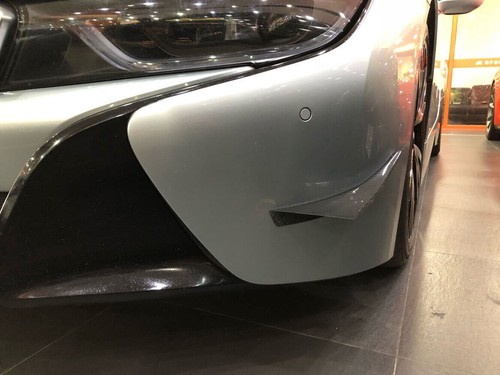 Parachoques delantero para BMW i8 cupé 2014-18 aletas Canard labio divisor fibra de carbono real - Imagen 6 de 13