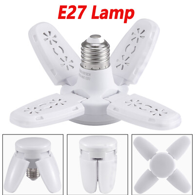 40LED Bulb Fan Blade Lamp Garage Lights AC85-265V Foldable Home Ceiling Light