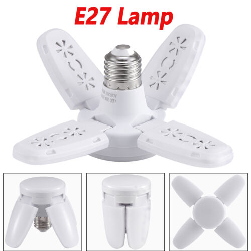 3PCS E27 LED Garage Light Bulb Deformable Ceiling Fixture Lights Workshop Lamp - Picture 11 of 18