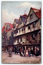 c1910 Old Edinburgh Huntly House Scotland Oilette Tuck Art Unposted Postcard