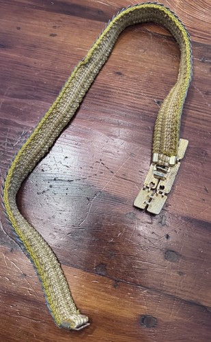 Vintage Art Deco Gold Metallic Fish Scale Elastic Glam Stretchy Belt One Size - Picture 9 of 10
